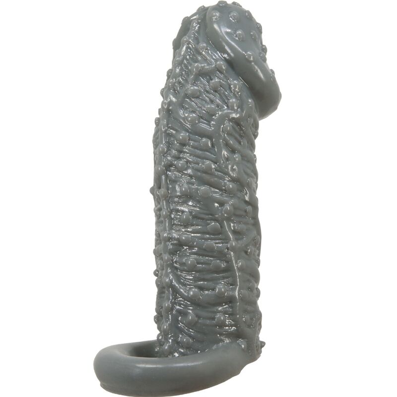 PRETTY LOVE - REALISTIC PENIS ENLARGER AND DELAY SLEEVE MODEL 2 GREY - NOCTURNA DESIRES