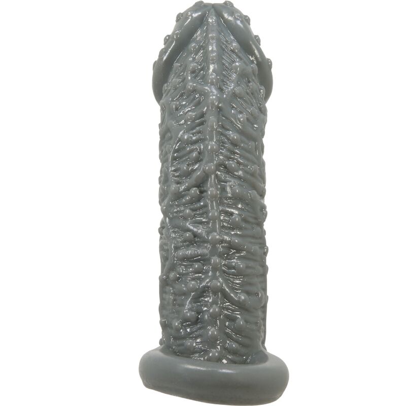 PRETTY LOVE - REALISTIC PENIS ENLARGER AND DELAY SLEEVE MODEL 2 GREY - NOCTURNA DESIRES