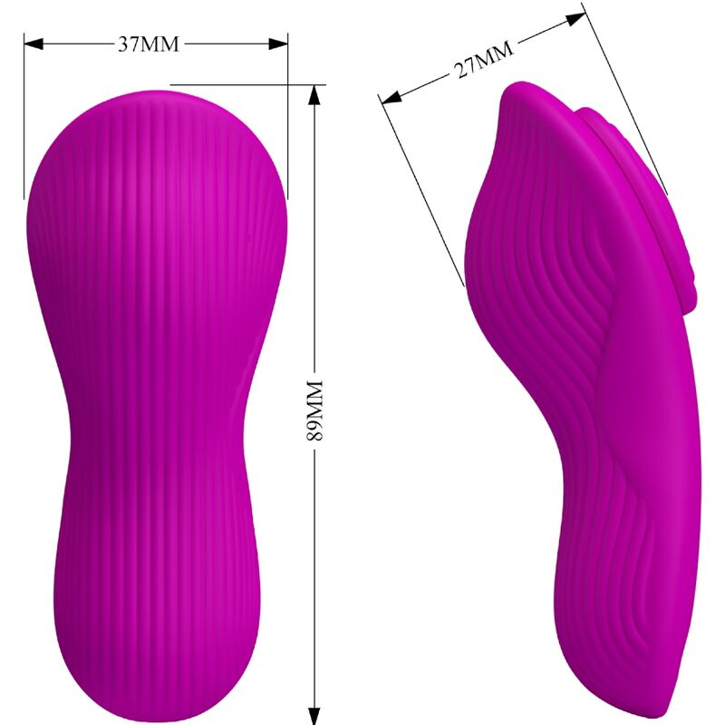 PRETTY LOVE - ROMARIO LAY-ON CLITORIS STIMULATOR REMOTE CONTROL PINK - NOCTURNA DESIRES