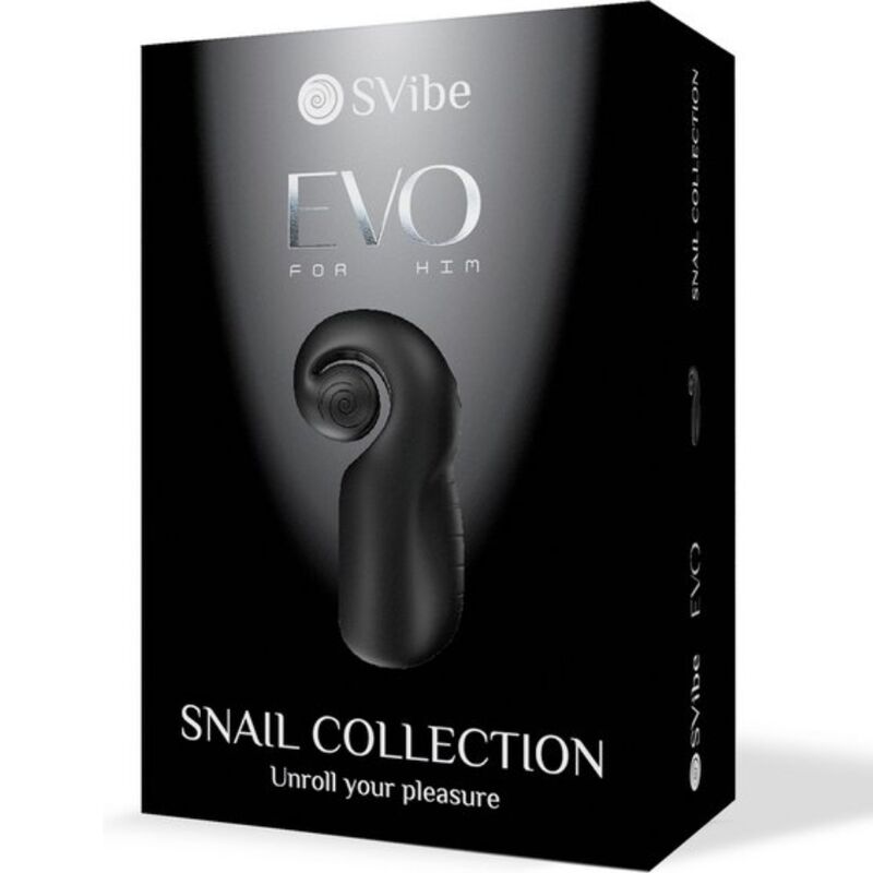 SNAIL VIBE - EVO FOR HIM MALE MASTURBATOR SLIDE NROLL BLACK - NOCTURNA DESIRES