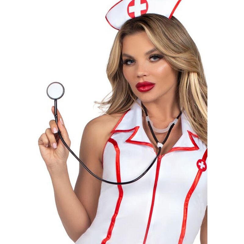 LEG AVENUE - HEAD NURSE COSTUME WHITE M/L - NOCTURNA DESIRES