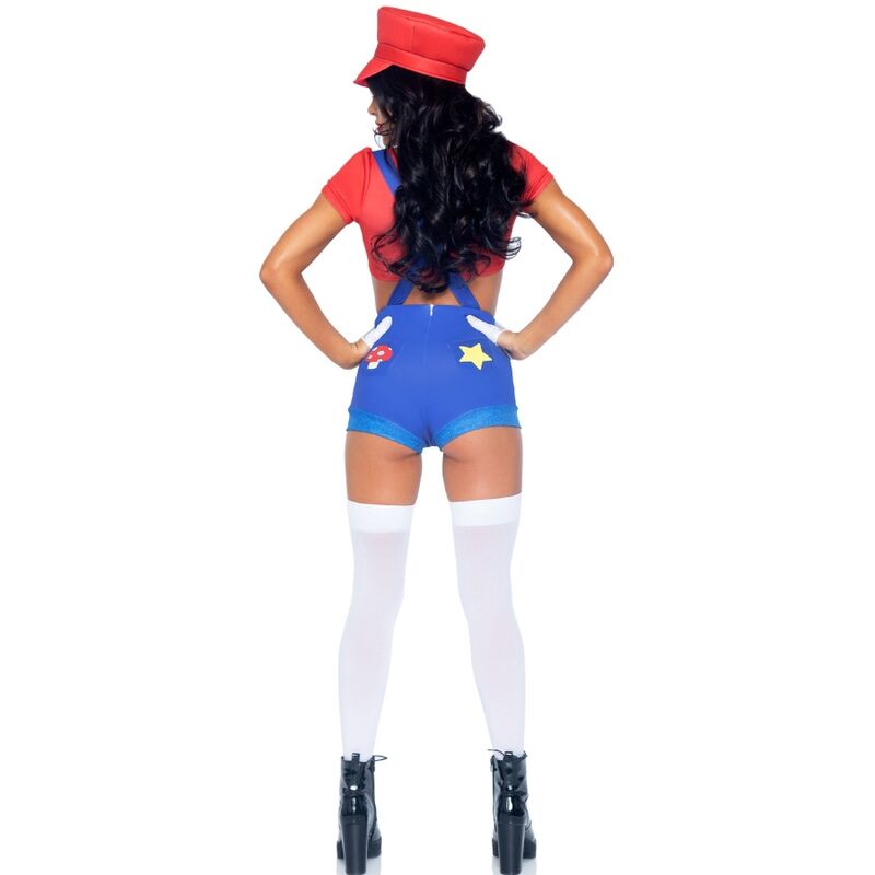 LEG AVENUE - SEXY COSTUME MARIO BROS RED/BLUE M - NOCTURNA DESIRES