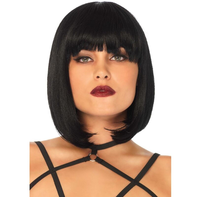 LEG AVENUE - SHORT NATURAL BOB WIG BLACK - NOCTURNA DESIRES
