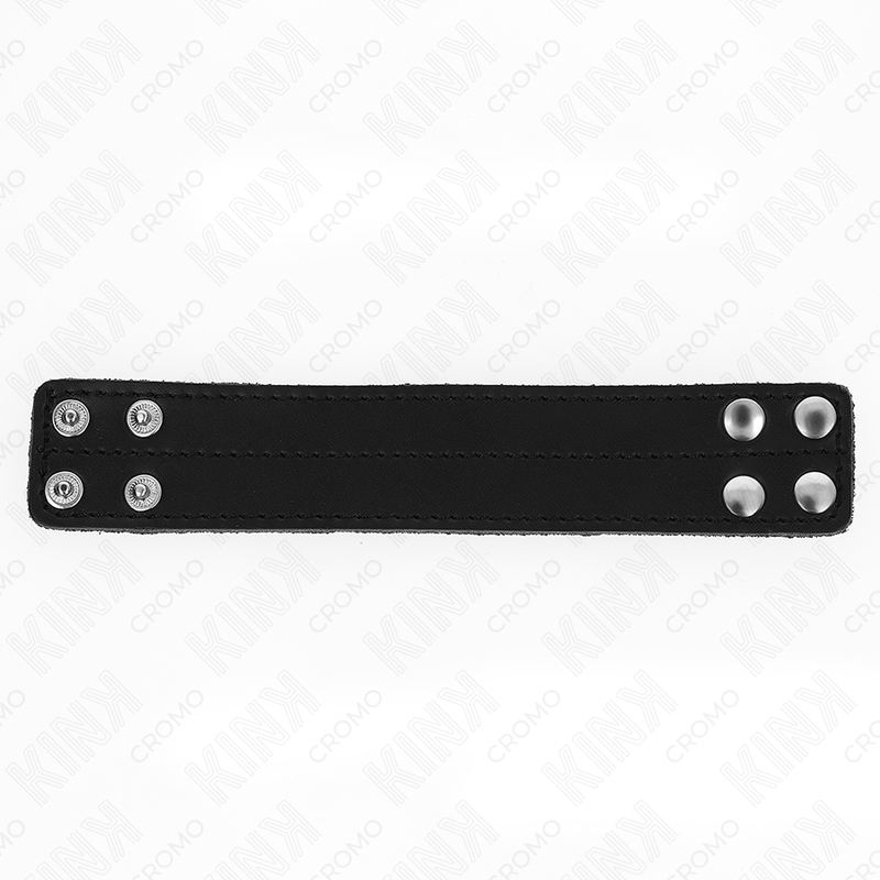 KINK - LEATHER PENIS RING WITH PRESSURE CLOSURE 18.5 X 3.3 CM - NOCTURNA DESIRES