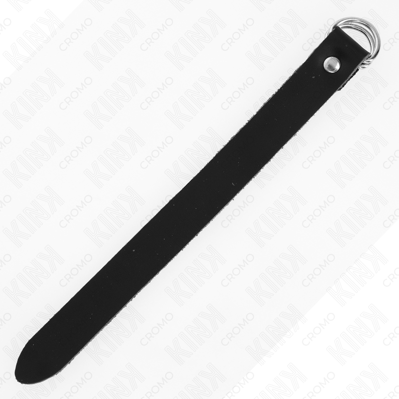 KINK - LEATHER PENIS RING WITH PRESSURE CLOSURE 22 X 2 CM - NOCTURNA DESIRES