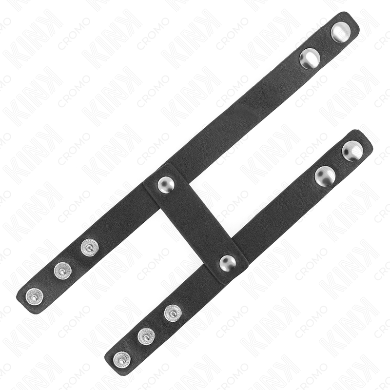 KINK - ADJUSTABLE DOUBLE LEATHER PENIS RING - NOCTURNA DESIRES