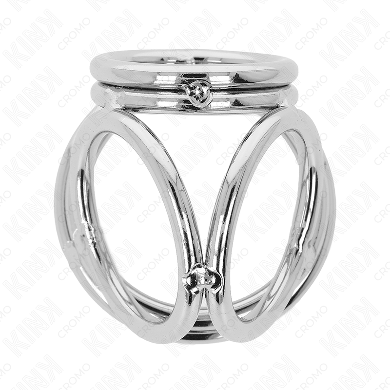 KINK - TRIPLE CHROME METAL PENIS RING 3.8 CM TO 5 CM MODEL 1 - NOCTURNA DESIRES