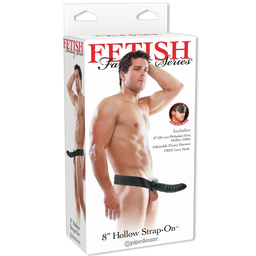 FETISH FANTASY SERIES - 19 CM HOLLOW STRAP-ON BLACK FETISH FANTASY SERIES NOCTURNA DESIRES