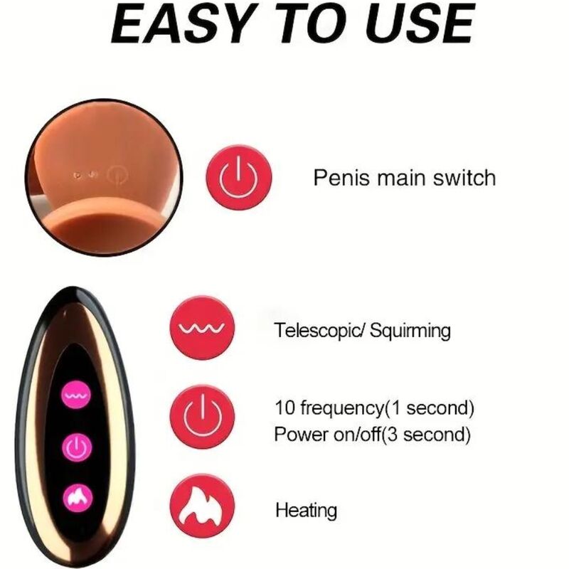 ARMONY - RECHARGEABLE VIBRATING REALISTIC DILDO - NOCTURNA DESIRES