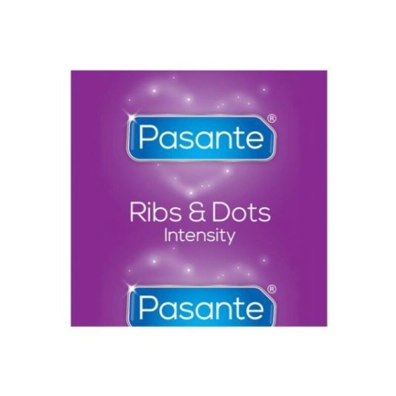 PASANTE - RIBS & DOTS INTENSITY CONDOMS 144 UNITS - NOCTURNA DESIRES