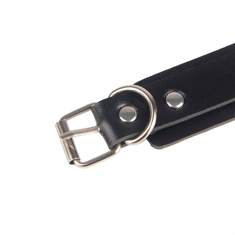 SUBBLIME - 953690 HANDCUFFS WITH BONDAGE BELT BLACK ONE SIZE - NOCTURNA DESIRES