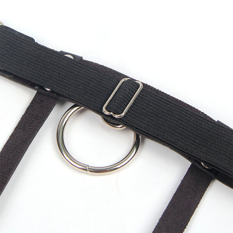 SUBBLIME - 953744 ADJUSTABLE LEATHER PUNK GARTER BLACK ONE SIZE - NOCTURNA DESIRES