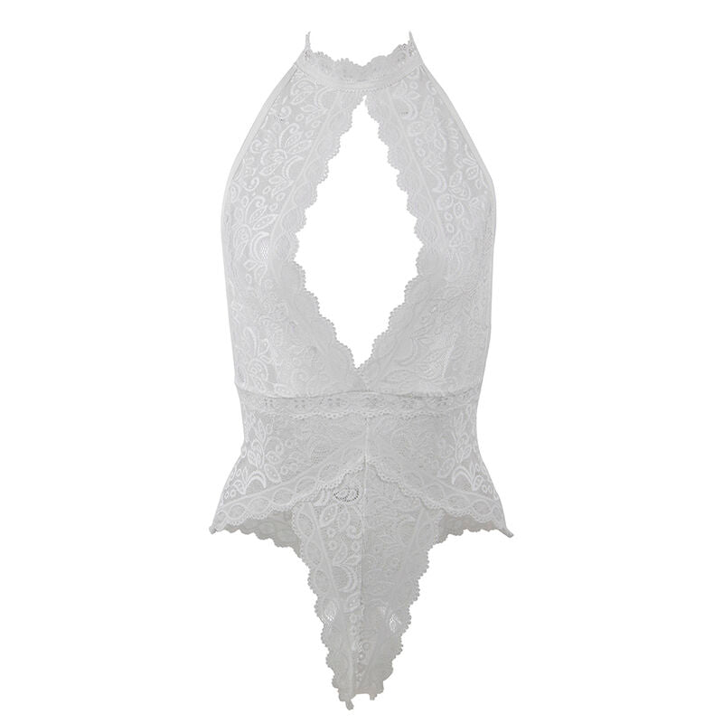 SUBBLIME - 953867 LACE BODYSUIT WHITE L/XL - NOCTURNA DESIRES