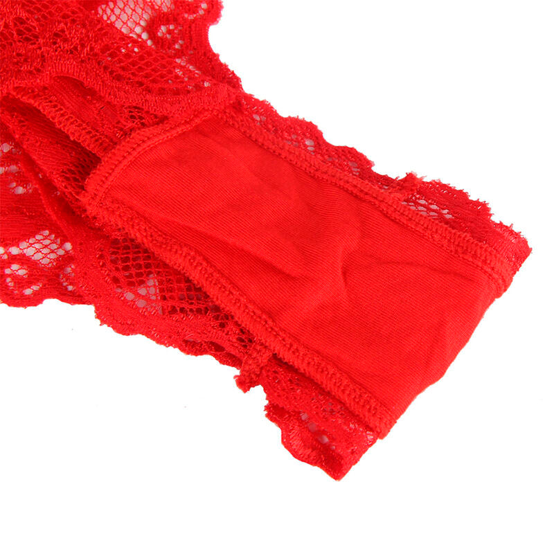 SUBBLIME - 953973 SEXY BODY WITH RUFFLES + BELT RED S/M - NOCTURNA DESIRES
