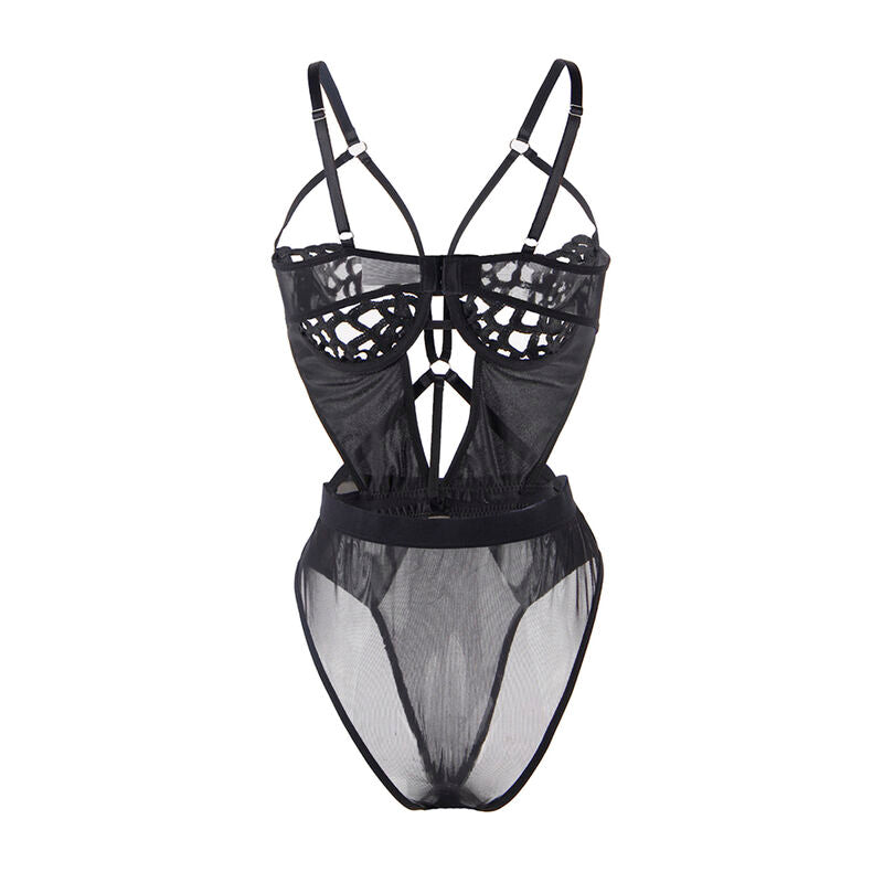 SUBBLIME - 954055 SEXY LACE BODYSUIT BLACK S/M - NOCTURNA DESIRES