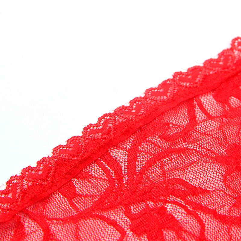 SUBBLIME - 954208 LACE BABYDOLL WITH ADJUSTABLE STRAPS RED S/M - NOCTURNA DESIRES
