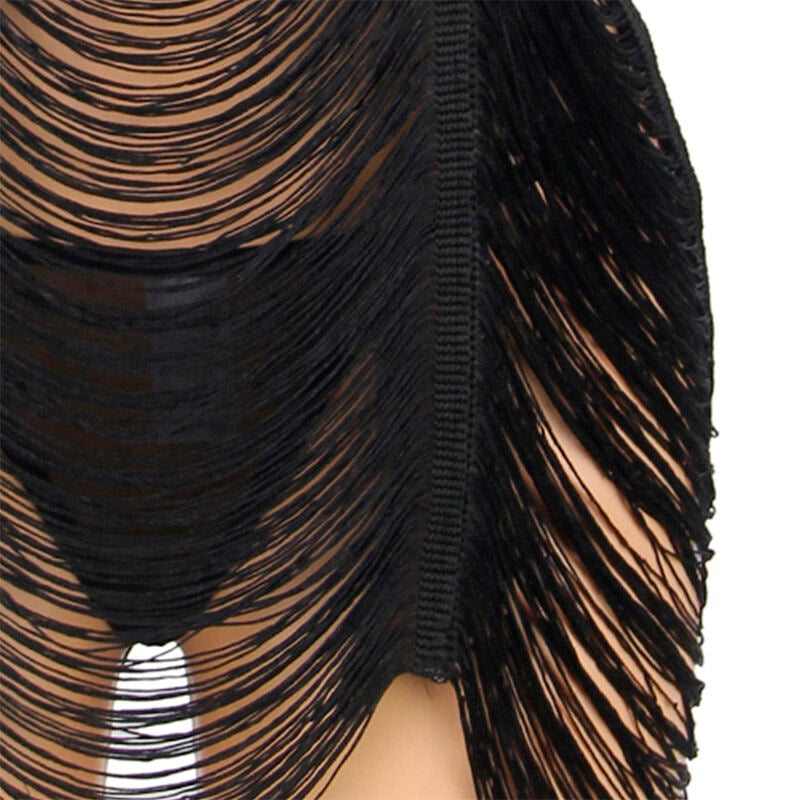 SUBBLIME - 954222 STRAPPY DRESS + THONG BLACK S/M - NOCTURNA DESIRES