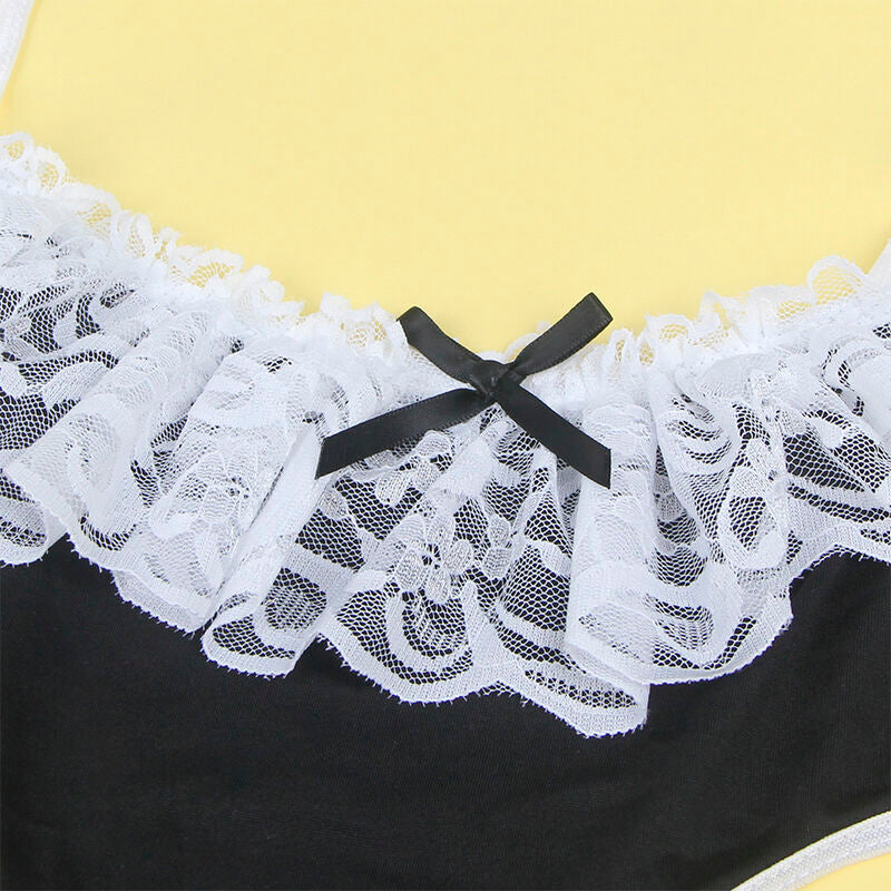 SUBBLIME - 954307 SEXY MAID COSTUME BLACK/WHITE S/M - NOCTURNA DESIRES