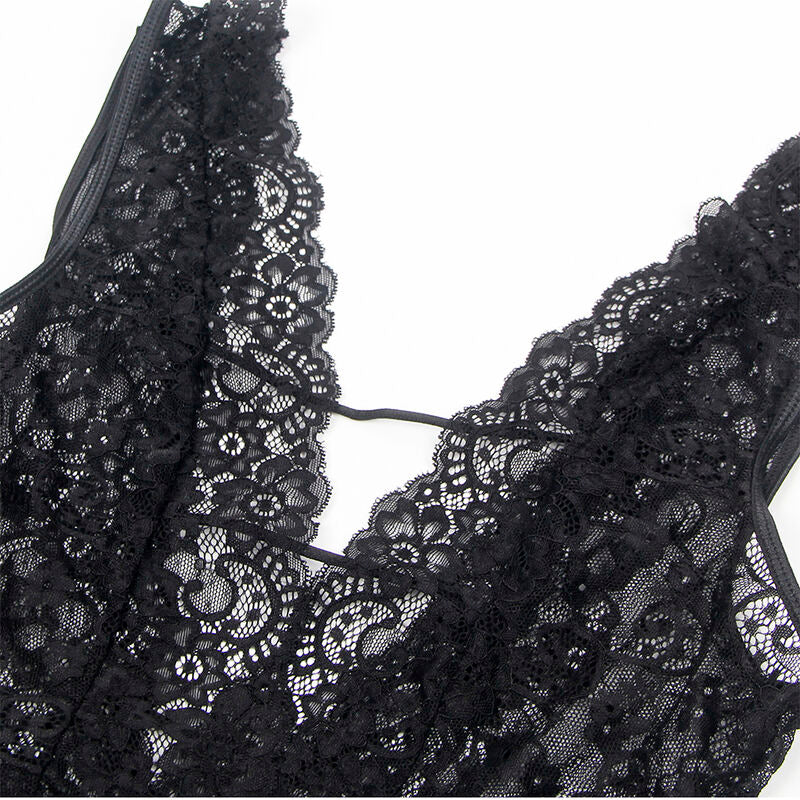 SUBBLIME - 954383 SEXY BODY WITH GARTER BELT BLACK S/M - NOCTURNA DESIRES