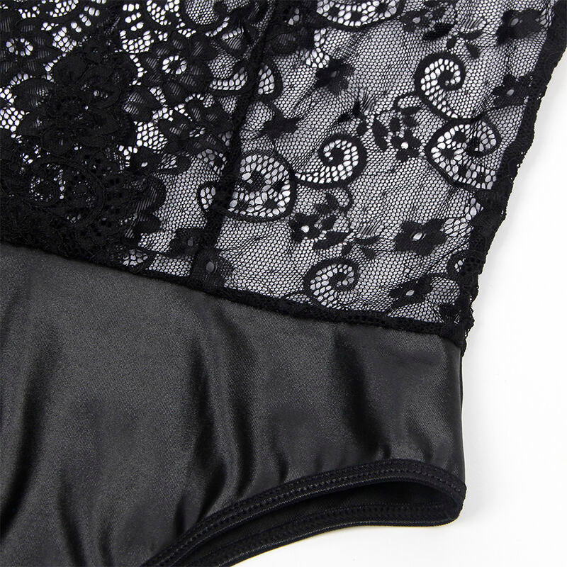 SUBBLIME - 954383 SEXY BODY WITH GARTER BELT BLACK S/M - NOCTURNA DESIRES