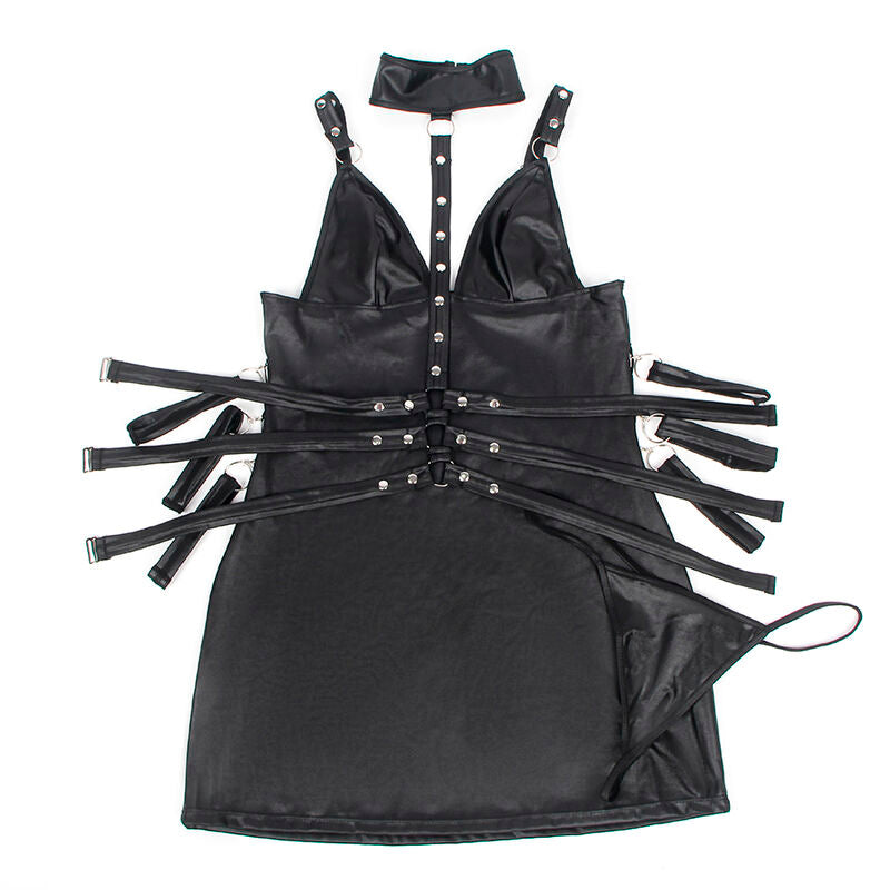 SUBBLIME - 954413 LEATHER BONDAGE BODY BLACK L/XL - NOCTURNA DESIRES