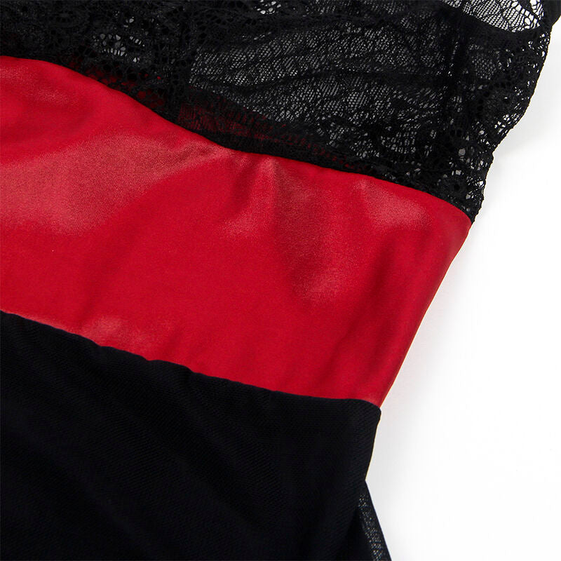 SUBBLIME - 954437 LACE BONDAGE DRESS BLACK L/XL - NOCTURNA DESIRES