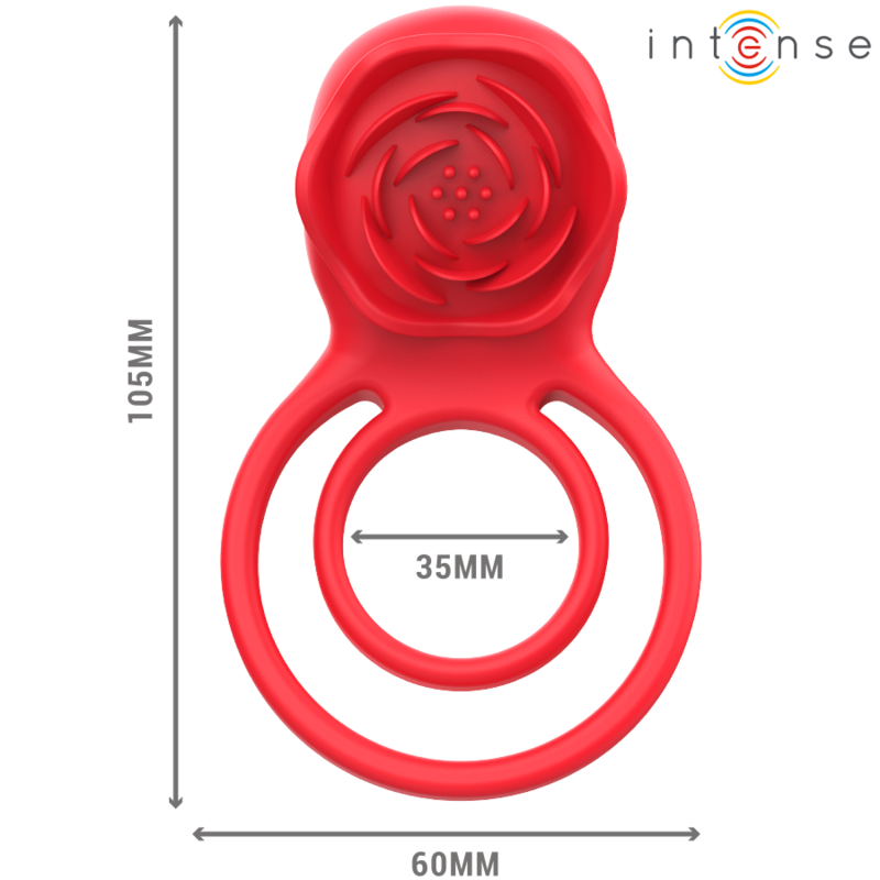 INTENSE - GAIL STIMULATOR ROSE 10 VIBRATIONS RED REMOTE CONTROL - NOCTURNA DESIRES