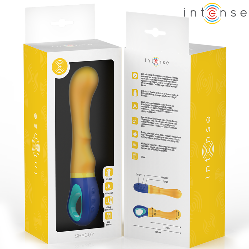INTENSE - SHAGGY G-SPOT VIBRATOR YELLOW - NOCTURNA DESIRES