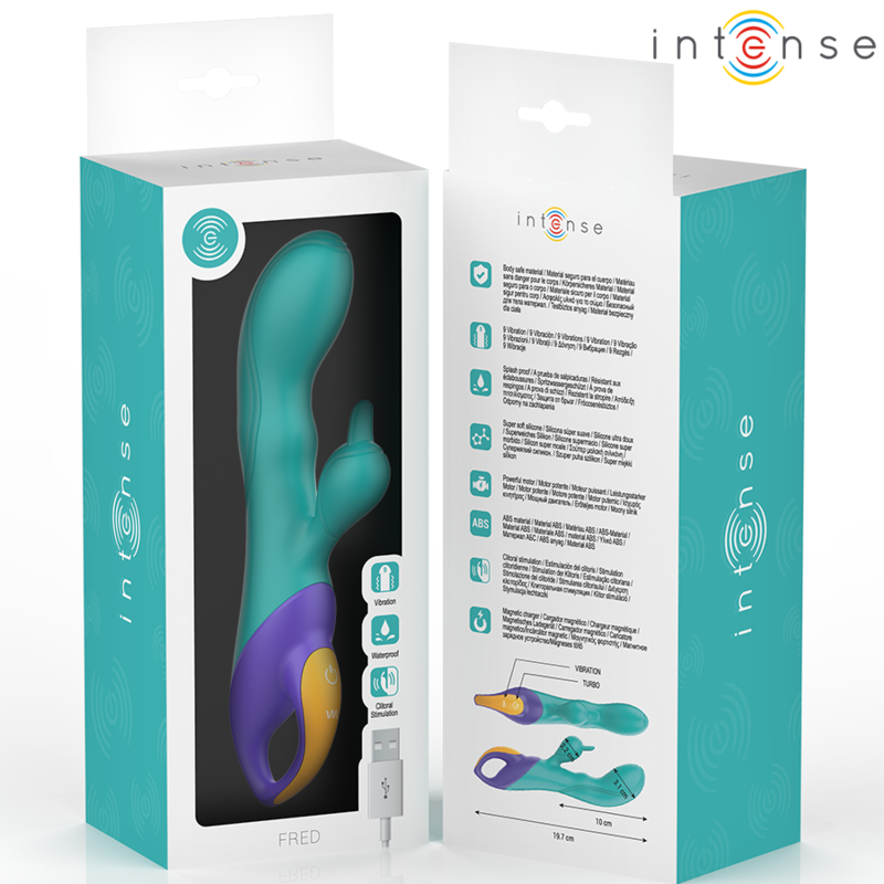 INTENSE - FRED RABBIT VIBRATOR BLUE - NOCTURNA DESIRES