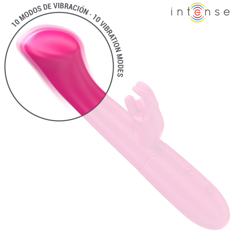INTENSE - JULIETA RABBIT VIBRATOR 18.6 CM 10 VIBRATIONS PINK - NOCTURNA DESIRES