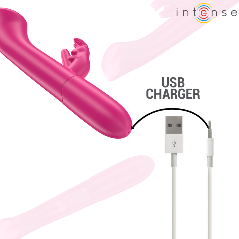 INTENSE - JULIETA RABBIT VIBRATOR 18.6 CM 10 VIBRATIONS PINK - NOCTURNA DESIRES