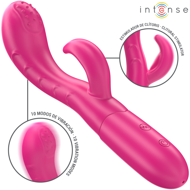 INTENSE - AMARA VIBRATOR WITH STIMULATING TONGUE 10 VIBRATIONS PINK - NOCTURNA DESIRES