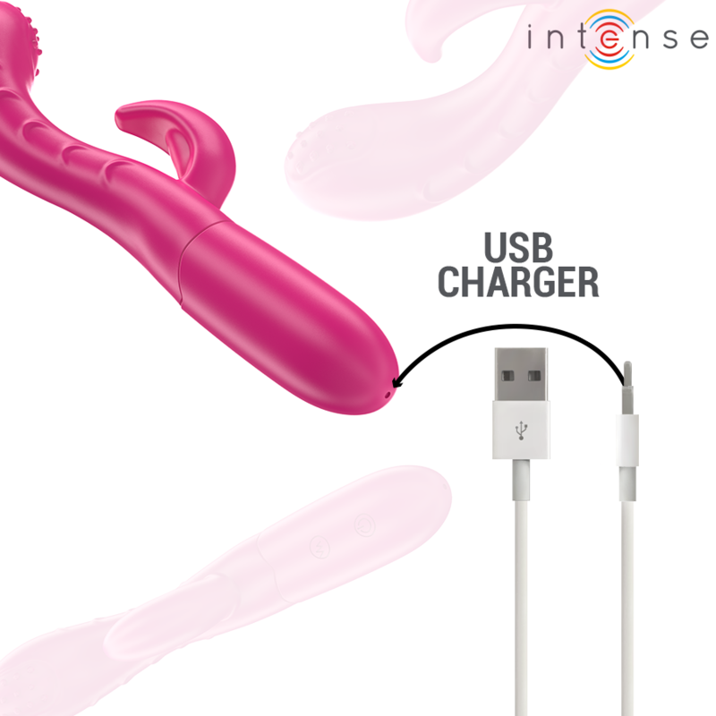 INTENSE - AMARA VIBRATOR WITH STIMULATING TONGUE 10 VIBRATIONS PINK - NOCTURNA DESIRES