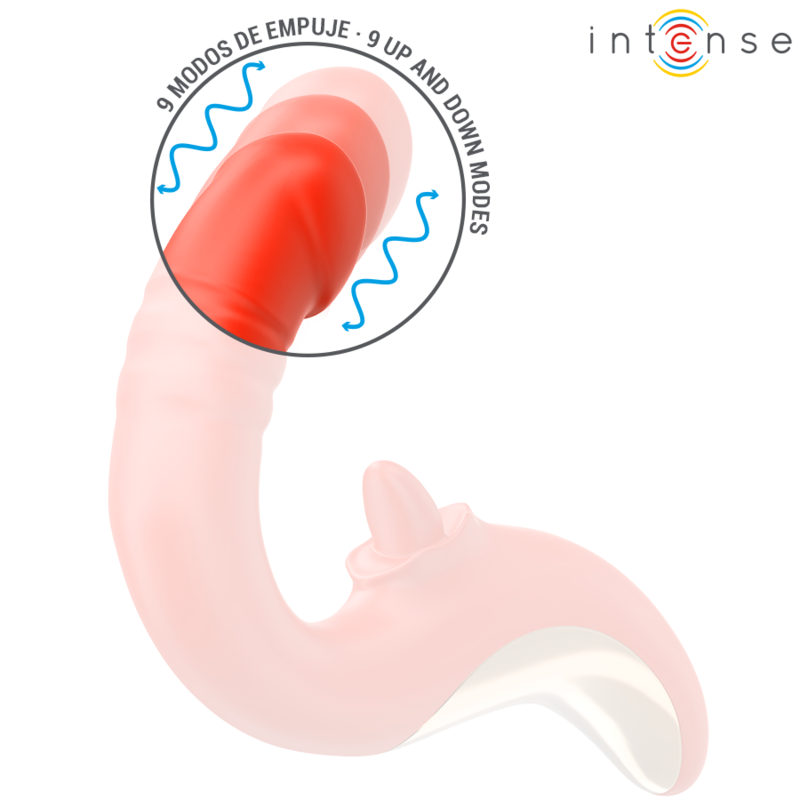 INTENSE - PAULINA VIBRATOR AND STIMULATOR IN U SHAPE RED - NOCTURNA DESIRES