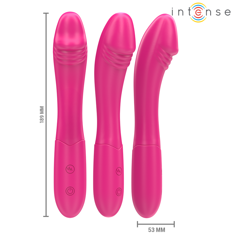 INTENSE - BELINDA VIBRATOR 19 CM FLEXIBLE 10 VIBRATIONS PINK - NOCTURNA DESIRES