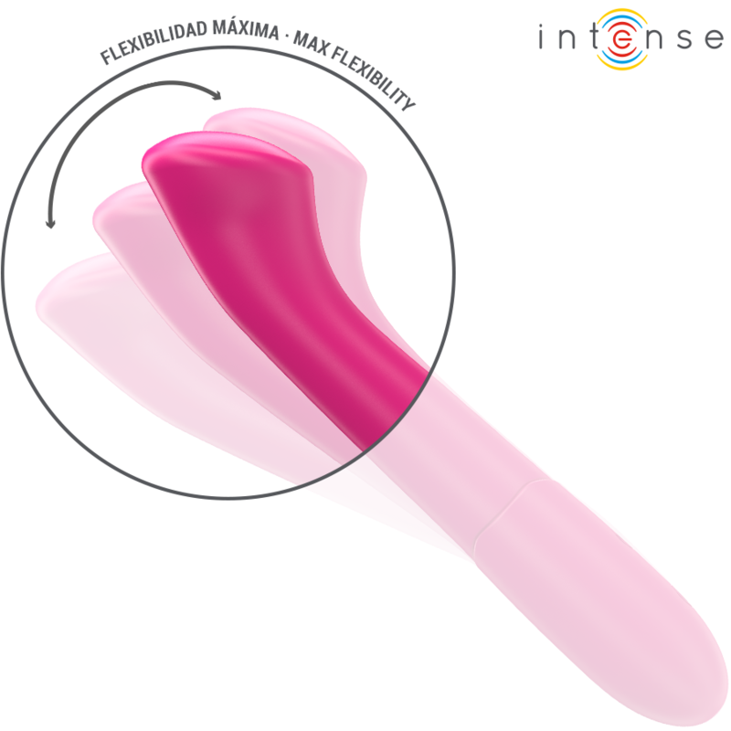 INTENSE - PATY VIBRATOR 19 CM FLEXIBLE 10 VIBRATIONS MODEL 2 PINK - NOCTURNA DESIRES