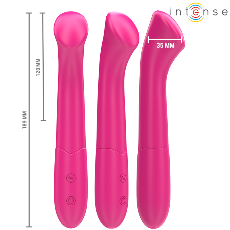 INTENSE - PATY VIBRATOR 19 CM FLEXIBLE 10 VIBRATIONS MODEL 2 PINK - NOCTURNA DESIRES