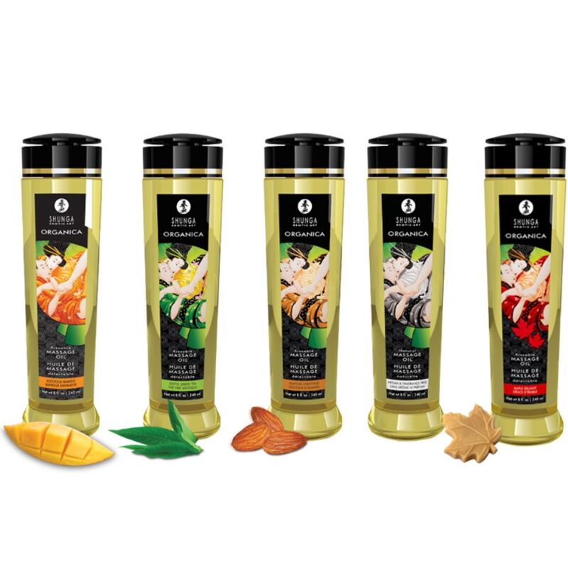 SHUNGA - ORGANIC MASSAGE OIL MANGO 240 ML - NOCTURNA DESIRES