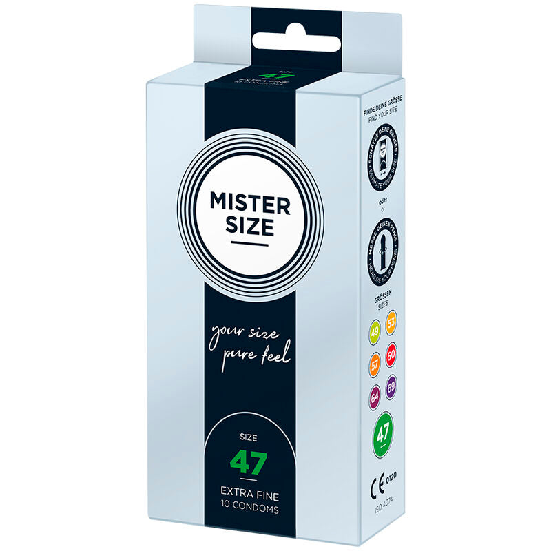 MISTER SIZE - CONDOMS SIZE XS 47 MM (10 UNITS) - NOCTURNA DESIRES