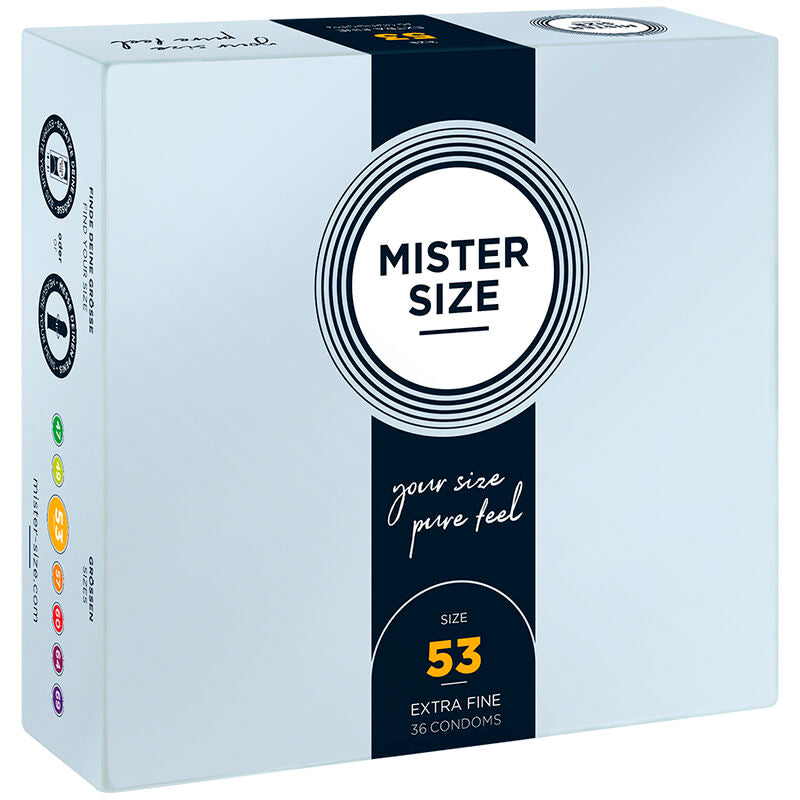 MISTER SIZE - CONDOM SIZE M 53 MM (36 UNITS) - NOCTURNA DESIRES
