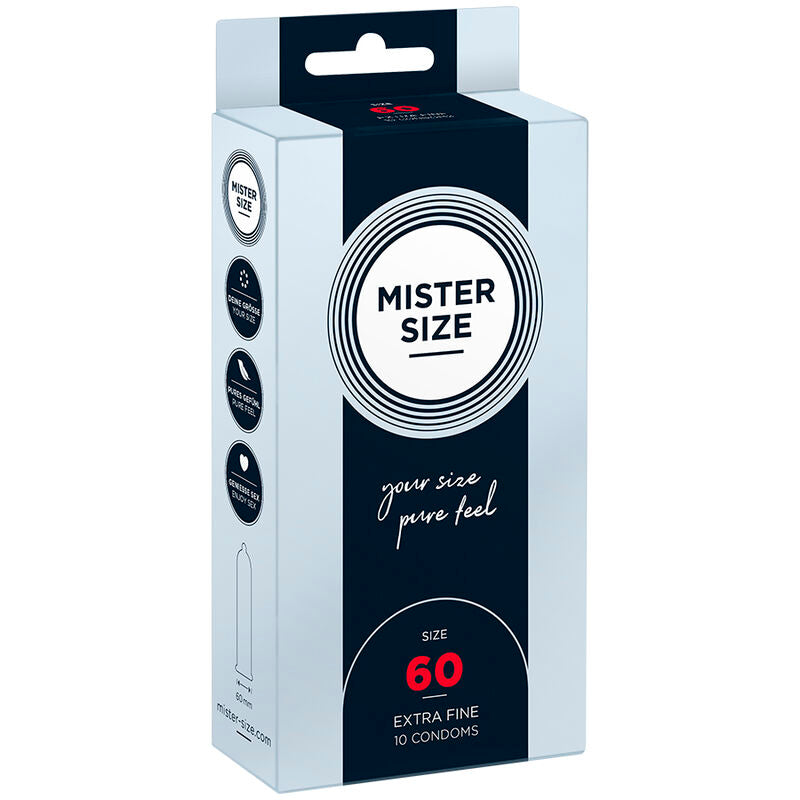 MISTER SIZE - CONDOM SIZE XL 60 MM (10 UNITS) - NOCTURNA DESIRES