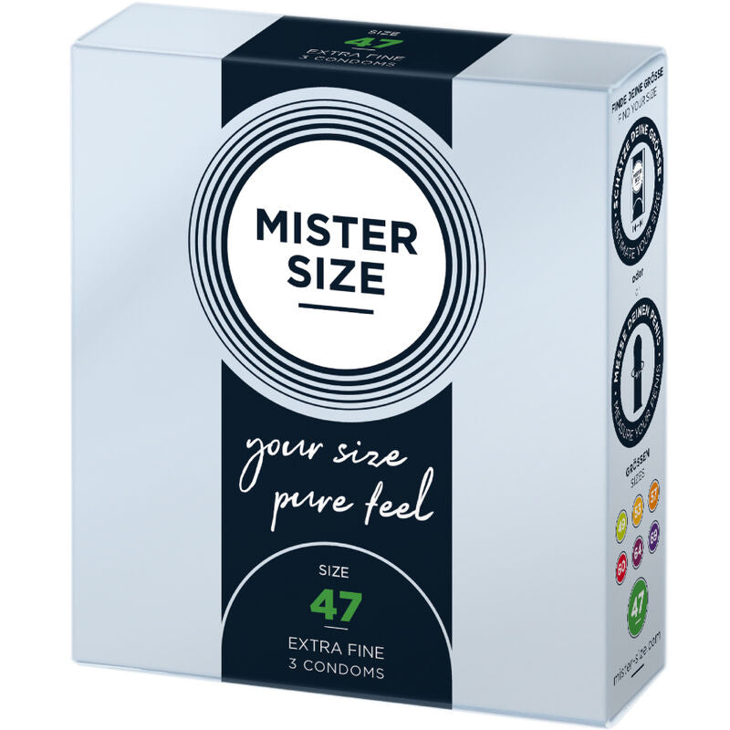 MISTER SIZE - CONDOMS SIZE XS 47 MM (3 UNITS) - NOCTURNA DESIRES