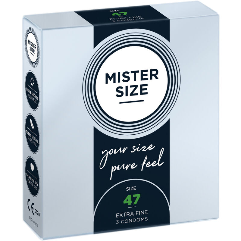 MISTER SIZE - CONDOMS SIZE XS 47 MM (3 UNITS) - NOCTURNA DESIRES
