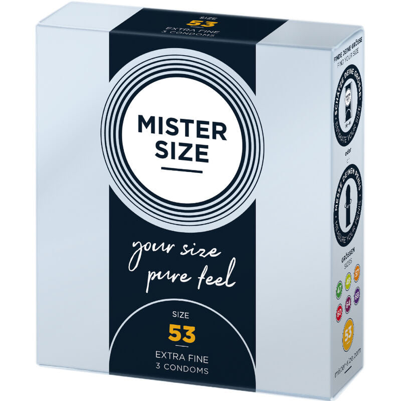 MISTER SIZE - CONDOM SIZE M 53 MM (3 UNITS) - NOCTURNA DESIRES