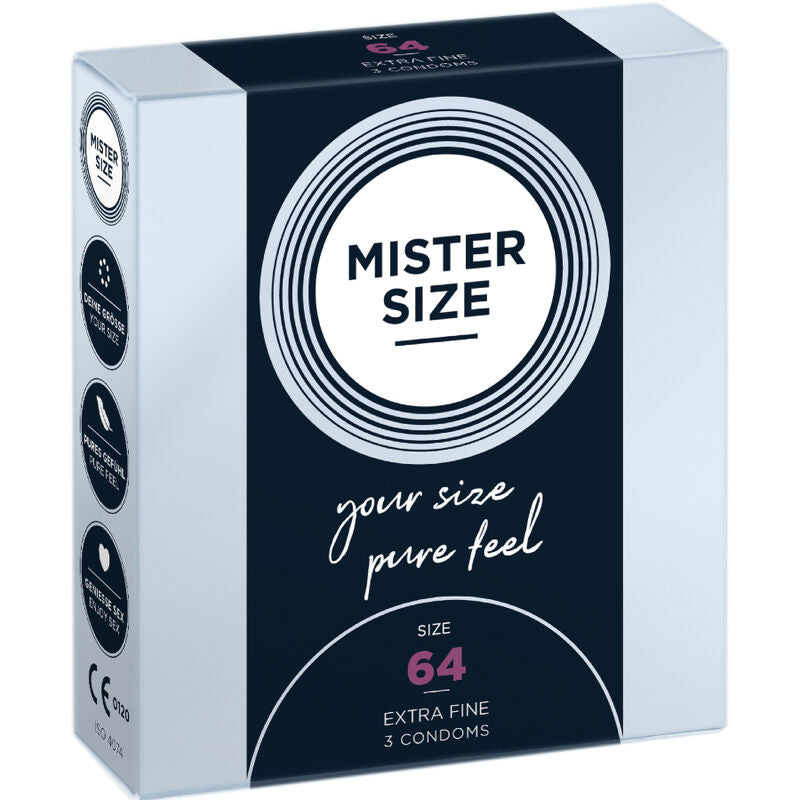 MISTER SIZE - CONDOMS SIZE XXL 64 MM (3 UNITS) - NOCTURNA DESIRES