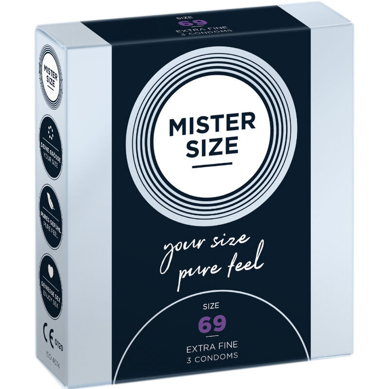 MISTER SIZE - CONDOMS SIZE XXXL 69 MM (3 UNITS) - NOCTURNA DESIRES