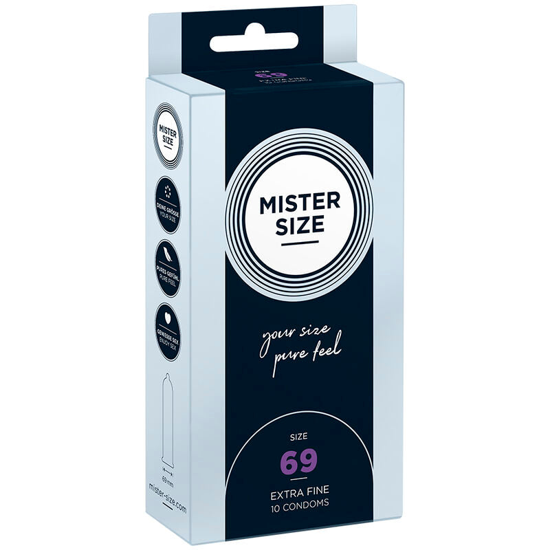MISTER SIZE - CONDOMS SIZE XXXL 69 MM (10 UNITS) - NOCTURNA DESIRES