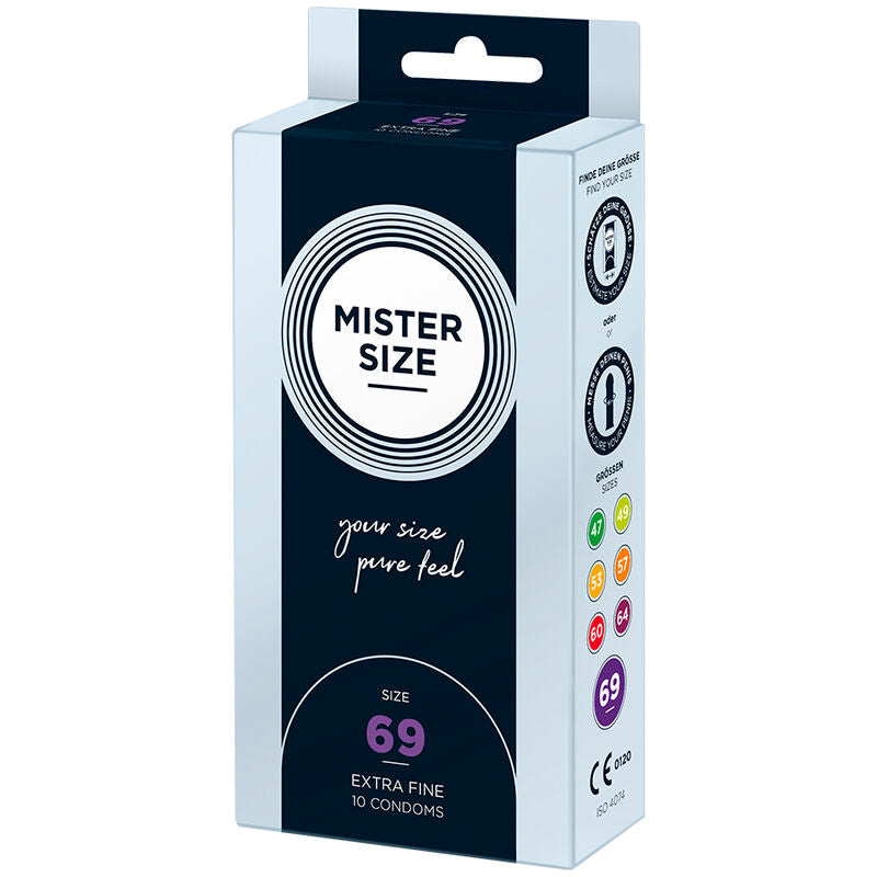 MISTER SIZE - CONDOMS SIZE XXXL 69 MM (10 UNITS) - NOCTURNA DESIRES