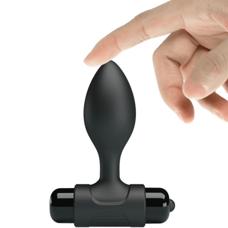 PRETTY LOVE - VIBRA BUTT 10 VIBRATIONS ANAL PLUG BLACK - NOCTURNA DESIRES