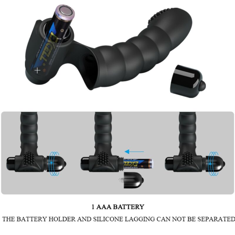 PRETTY LOVE - ALEXANDER FINGER VIBRATOR 10 VIBRATIONS BLACK - NOCTURNA DESIRES